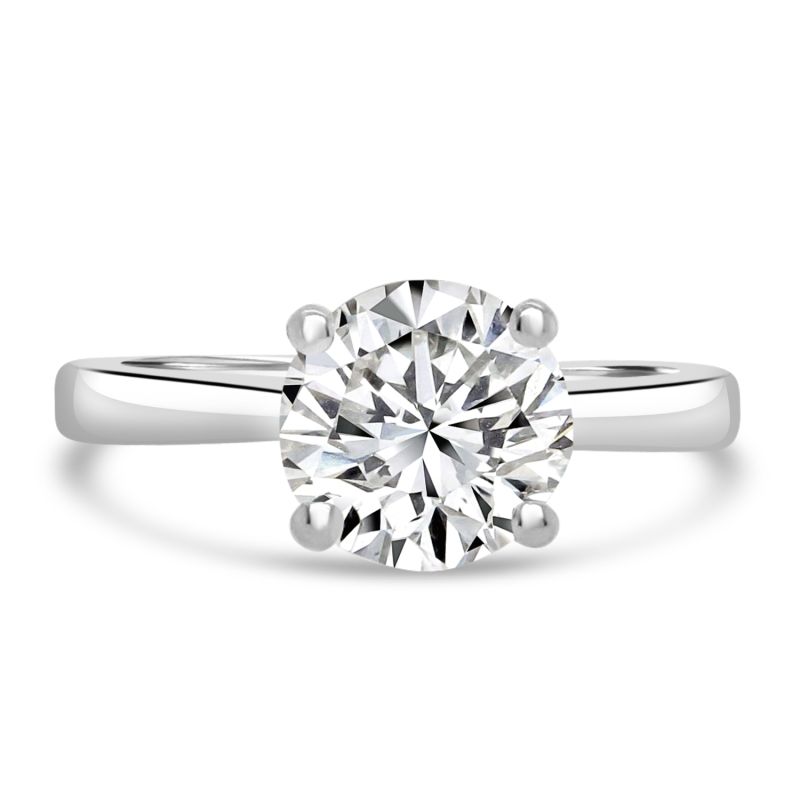 Platinum Brilliant Cut Lab Grown Diamond Engagement Ring 1.28ct