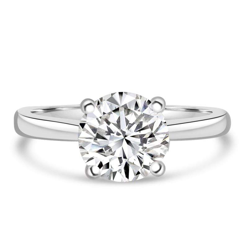 Platinum Brilliant Cut Lab Grown Diamond Engagement Ring 1.60ct