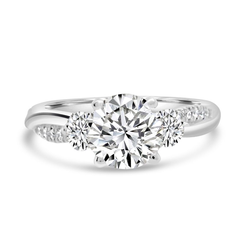 Platinum Brilliant Cut Lab Diamond Engagement Ring 1.52ct