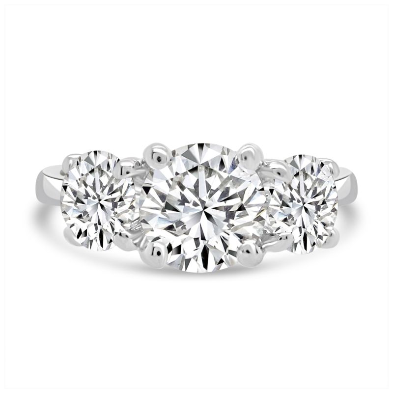 Platinum Brilliant Cut Lab Grown Diamond Engagement Ring 2.01ct