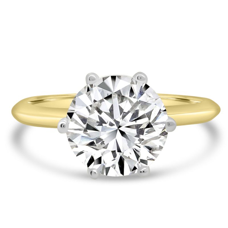 18ct Yellow Gold Brilliant Cut Lab Grown diamond engagement ring 2.04ct
