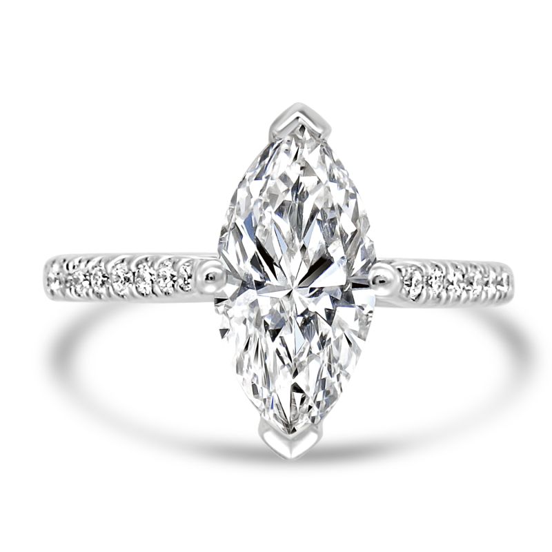 Platinum Marquise Cut Lab Grown Diamond Engagement Ring 1.64ct