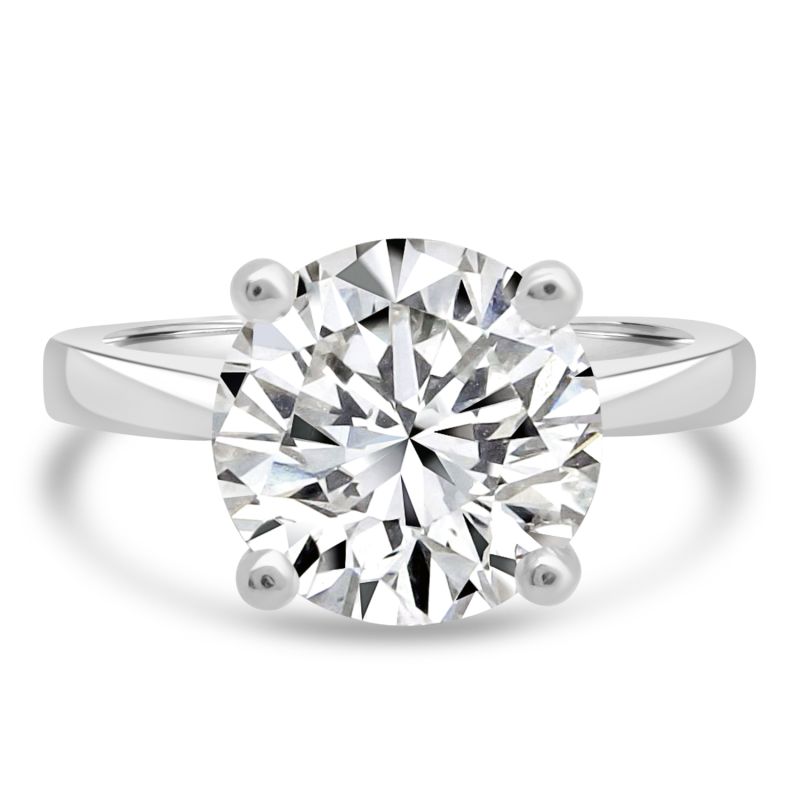 Platinum Brilliant Cut Lab Grown Diamond Engagement Ring 3.02ct