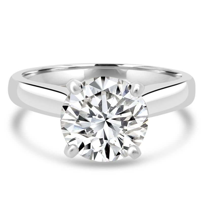 Platinum Brilliant Cut Lab Grown Diamond Engagement Ring 2.21ct