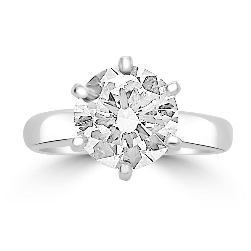 Platinum Brilliant Cut Lab Grown Diamond Engagement Ring 1.77ct
