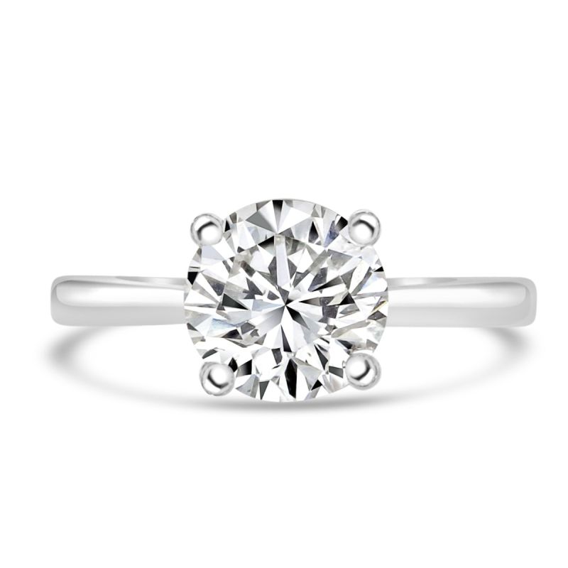 Platinum Brilliant Cut Lab Grown Diamond Engagement Ring 1.52ct