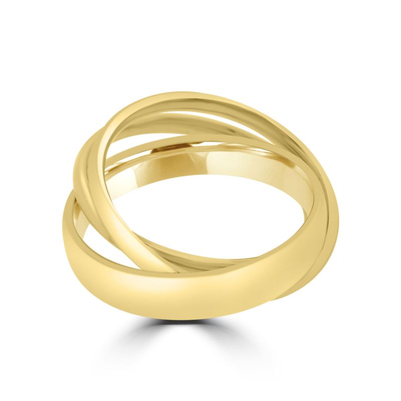 9ct Yellow Gold 3 Band Russian Wedding Ring