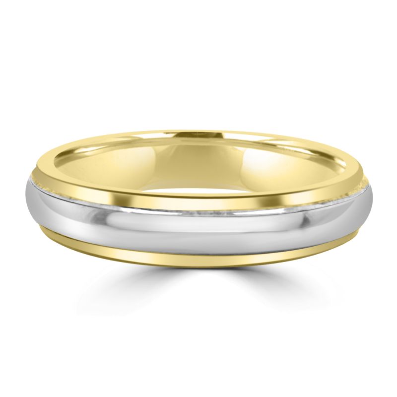 Ladies 9ct Bi-colour wedding ring