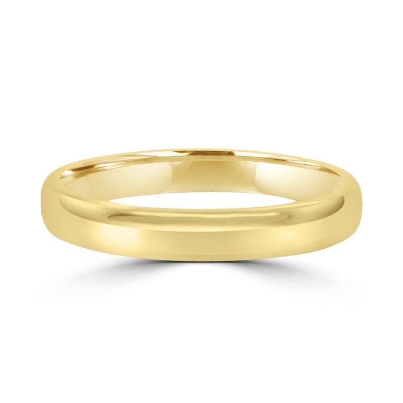 18ct Yellow Gold 3.5mm Light Court Wedding Ring