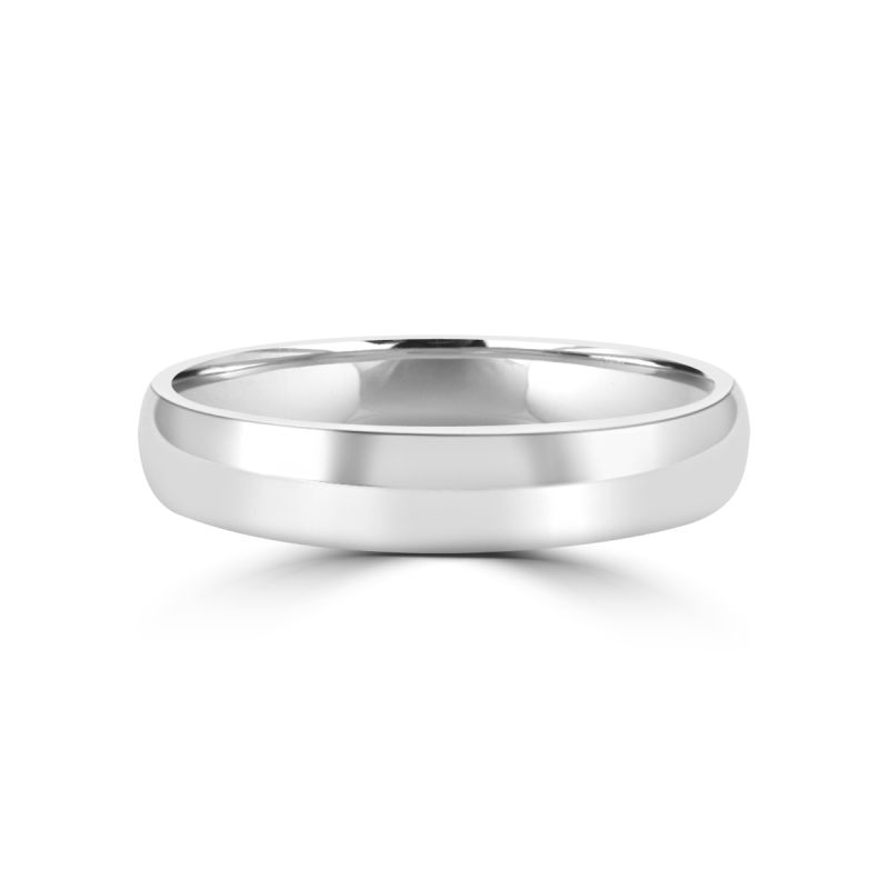 Platinum 3.5mm Court Shaped Wedding Ring
