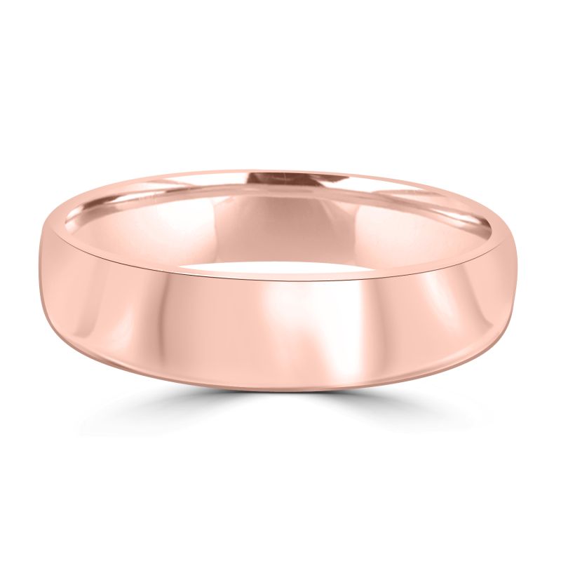 18ct Rose Gold 5mm Court Wedding ring