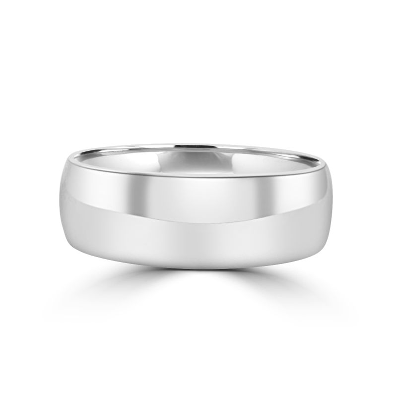 Platinum 7mm Court Wedding Ring