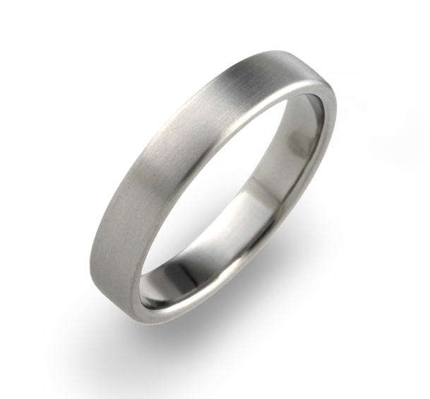 Titanium 4mm Polished Wedding Ring