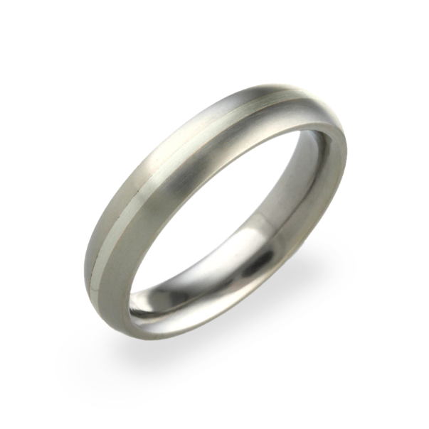 Titanium & Silver 6mm Wedding Ring