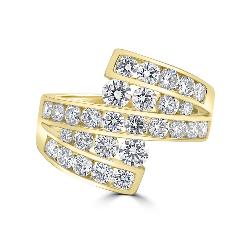 9ct Yellow Gold Brilliant Cut Diamond Dress Ring 1.56ct