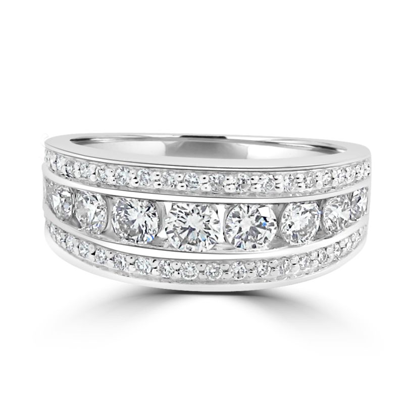 9ct White Gold Brilliant Cut Diamond Dress Ring 1.00ct