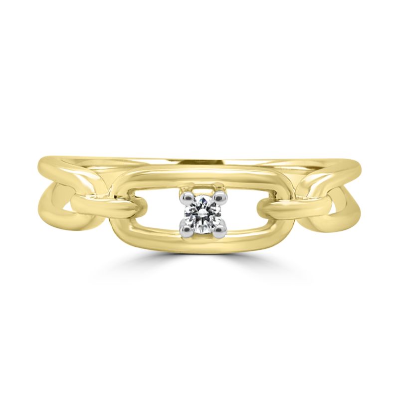 9ct Yellow Gold Buckle Style Dress Ring