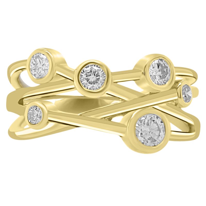 9ct Yellow Gold Brilliant cut Diamond Dress ring 0.33ct