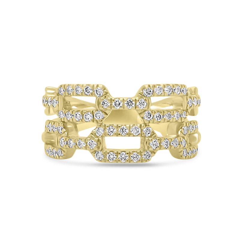 18ct Yellow Gold Brilliant Cut Diamond Dress Ring 0.52ct