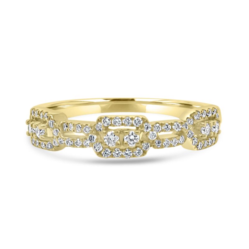 18ct Yellow Gold Brilliant Cut Diamond Fancy Dress Ring 0.25ct