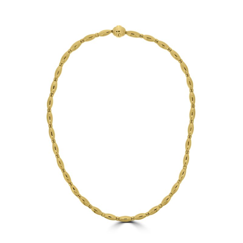 18CT Yellow Gold Marquise Shaped Link Necklet