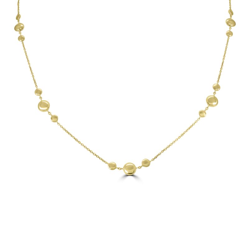 9ct Yellow Gold Round Disc Necklace