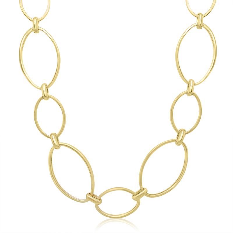 9ct Yellow Gold Open Oval Link Neck Chain