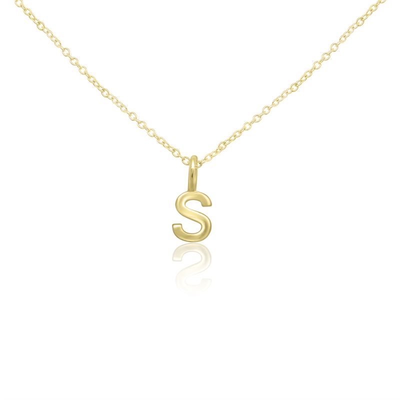 9ct Yellow Gold "S" Pendant & Chain