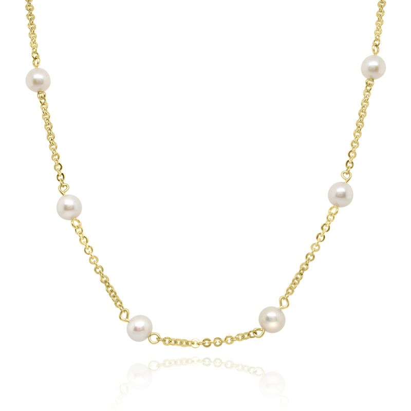 9ct Yellow Gold Cultured Pearl Necklace