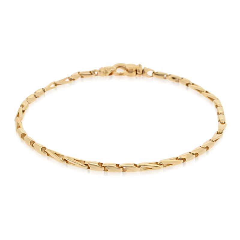 9ct Yellow Gold Hayseed Style Link Bracelet