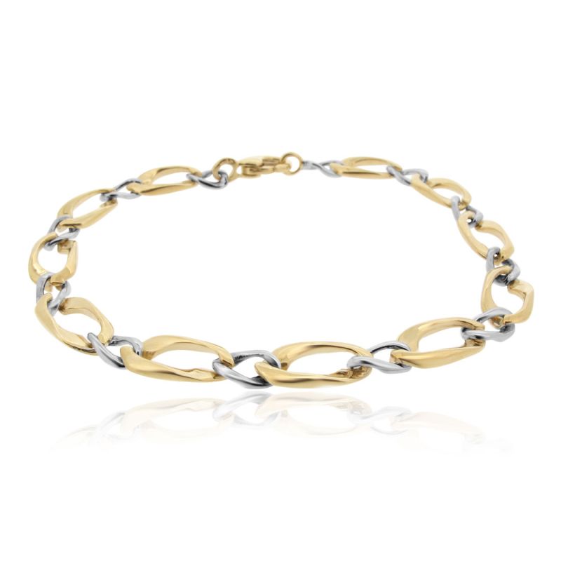 9ct Yellow Gold 1/1 Figaro Link Bracelet