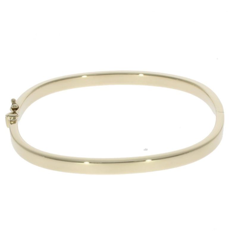 9ct Yellow Gold TV Shaped Solid Bangle