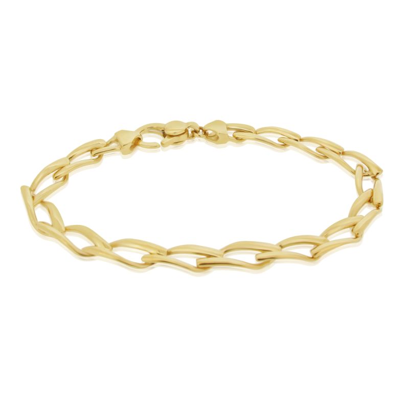 9ct Yellow Gold Long Link Bracelet 19cm