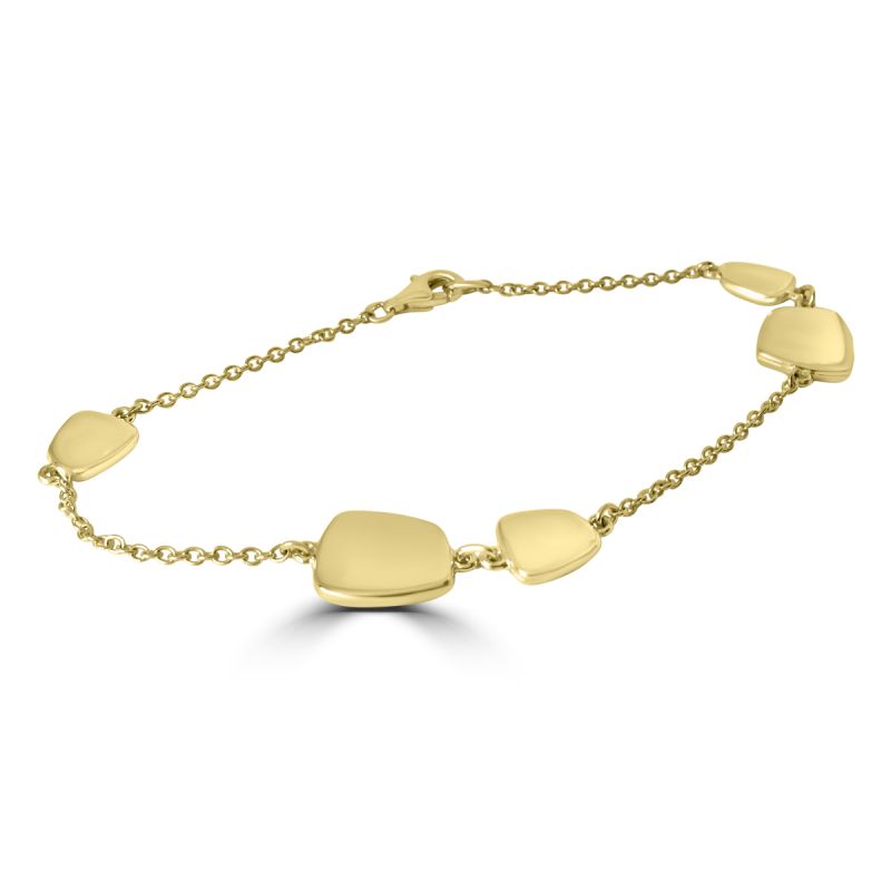 9ct Yellow Gold Bracelet With Shapes Design