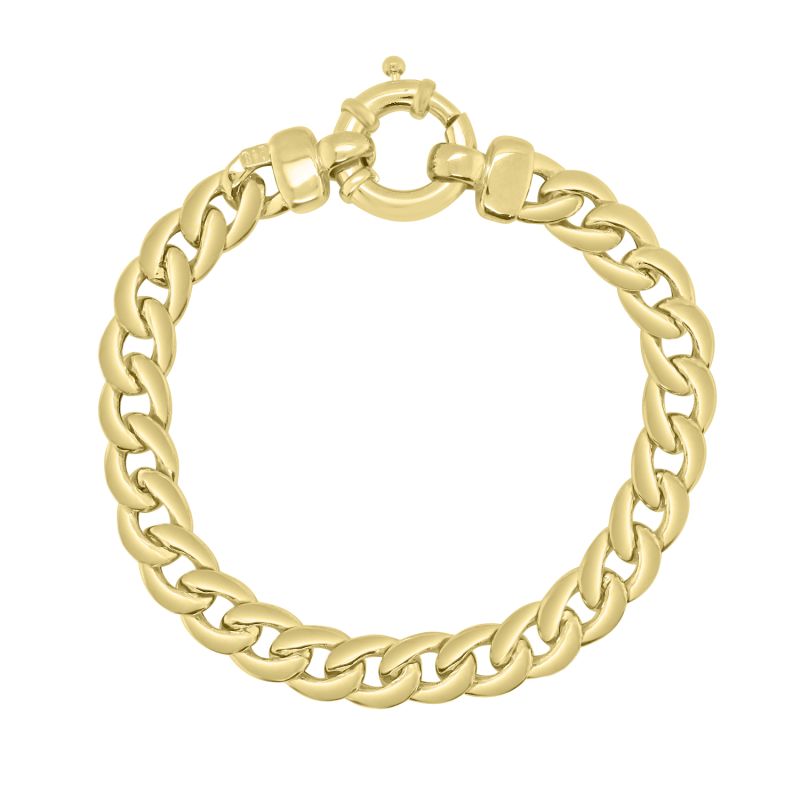 9ct Yellow Gold Curb Bracelet 19cm