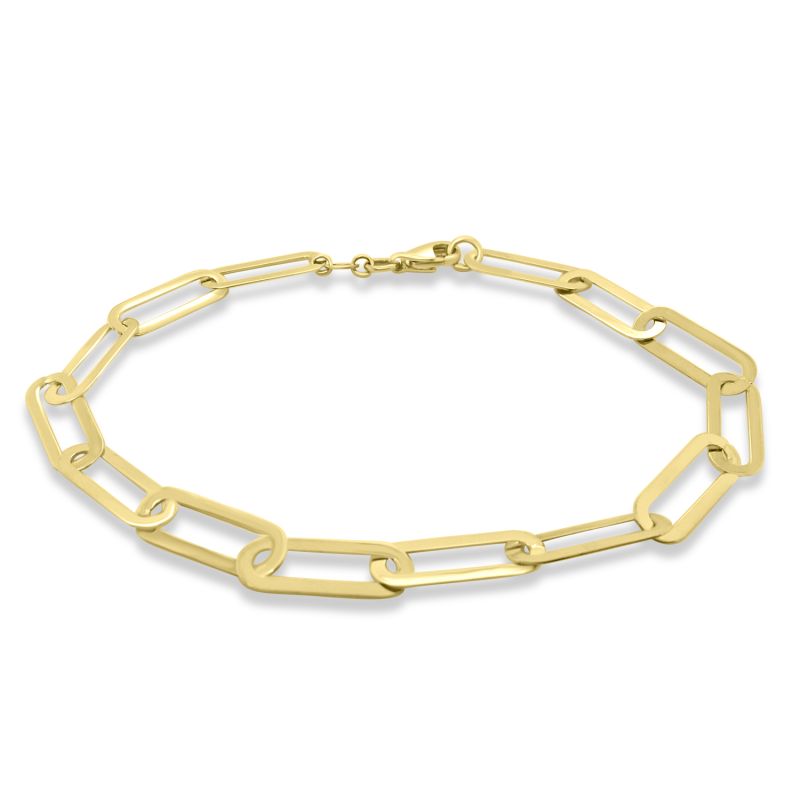 9ct Yellow Gold Paperchain Link Bracelet 7.5"