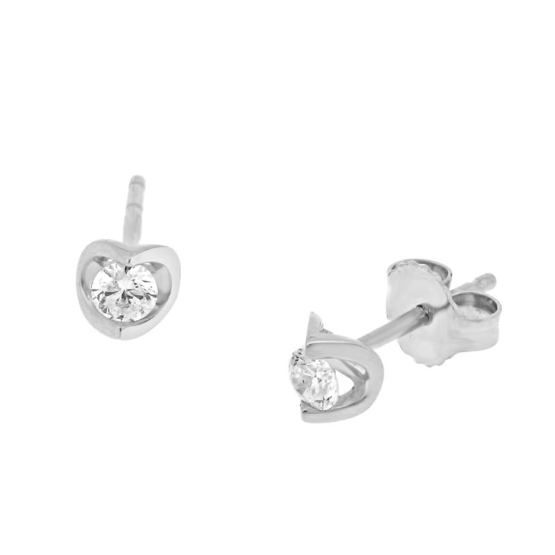 18ct White Gold Tension Set Diamond Earrings 0.25ct