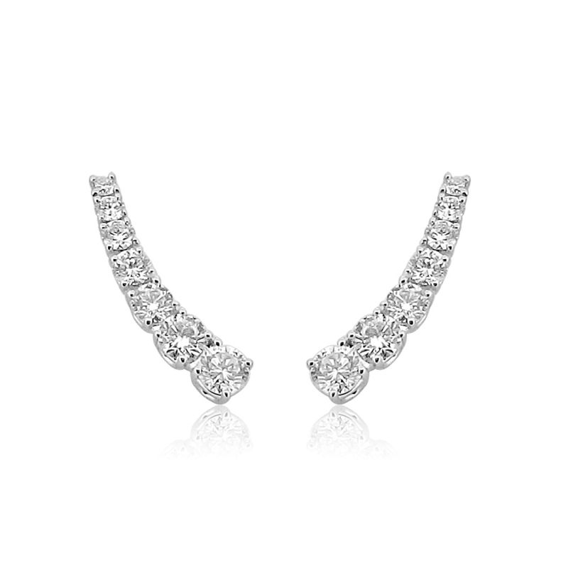 18ct White Gold Brilliant Cut Diamond Earrings 0.98ct