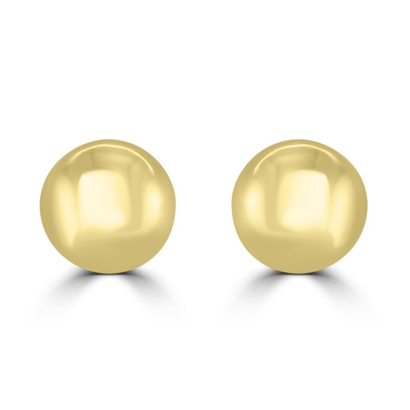 18ct Yellow Gold 6mm Ball Stud Earrings
