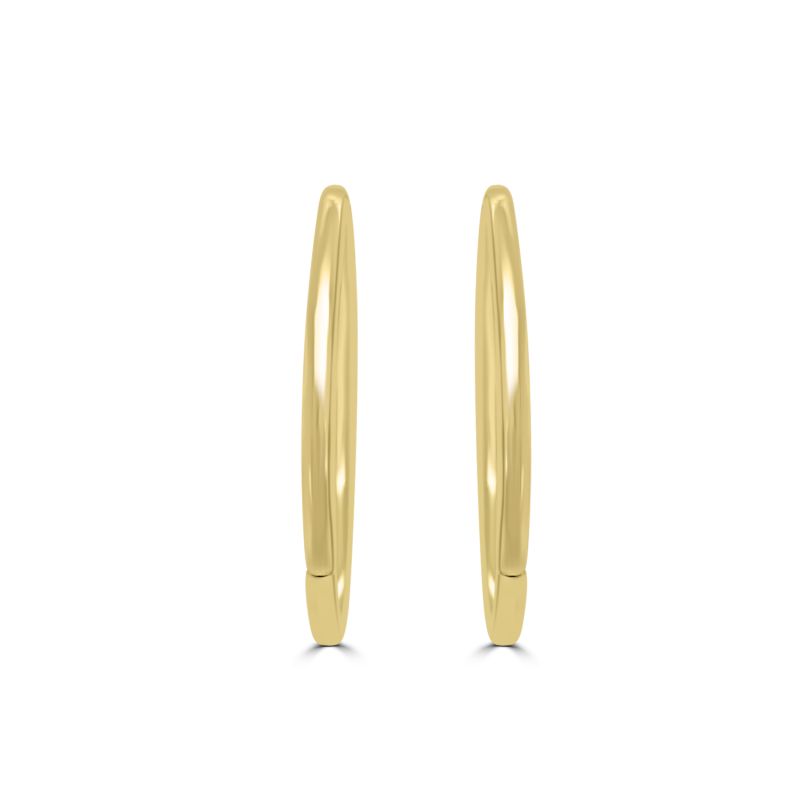 9ct Yellow Gold 18mm Hinged Sleeper Hoop Earrings