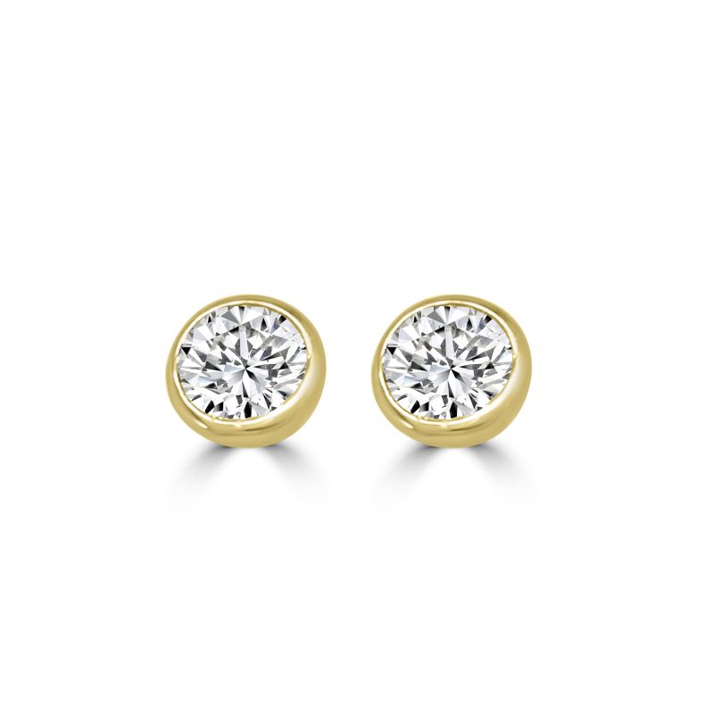 9ct Yellow Gold Brilliant Cut Diamond Stud Earrings 0.15ct
