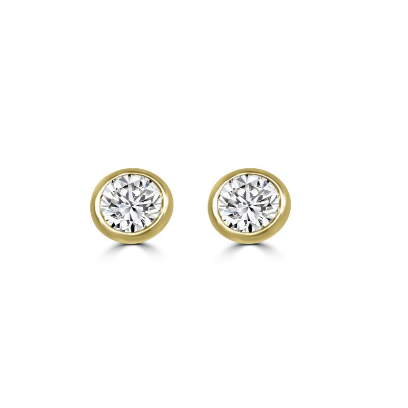 9ct Yellow Gold Brilliant Cut Diamond Stud Earrings 0.20ct