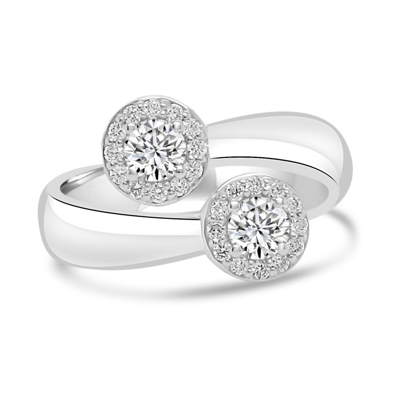 Anniversary - Double Halo Ring 0.55ct