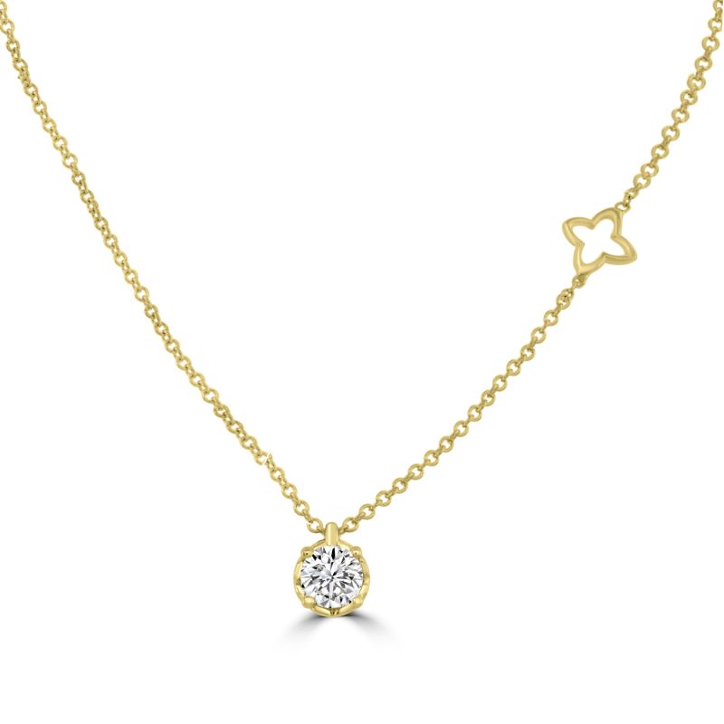 Anniversary Solitaire Diamond Pendant & Chain 0.26ct
