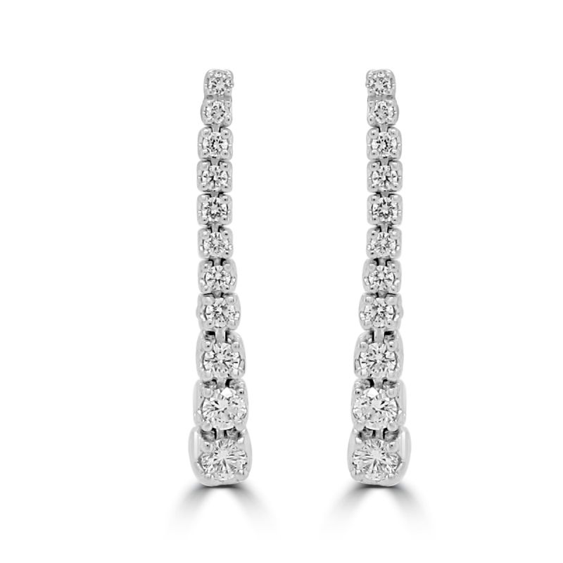 Anniversary Diamond Drop Earrings 0.50ct