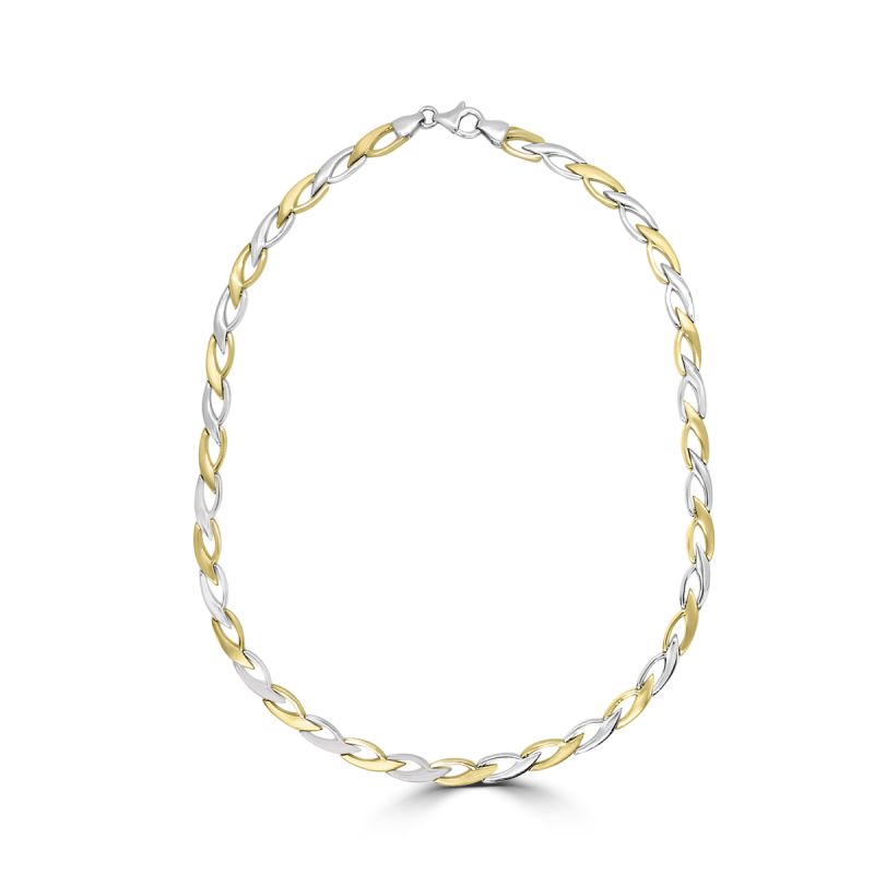 Silver & Gold Plated 2/Tone Open Link Necklet