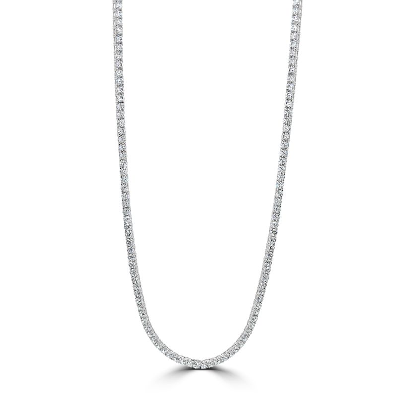 Silver C/Z Line Necklace 90cm