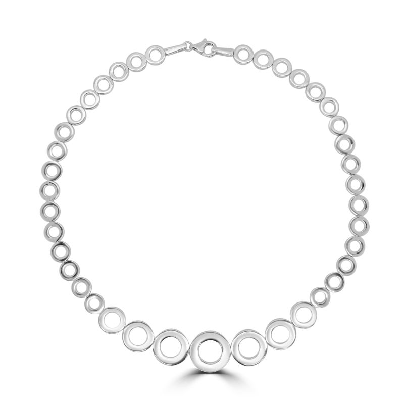 Silver Graduated Circle Necklet