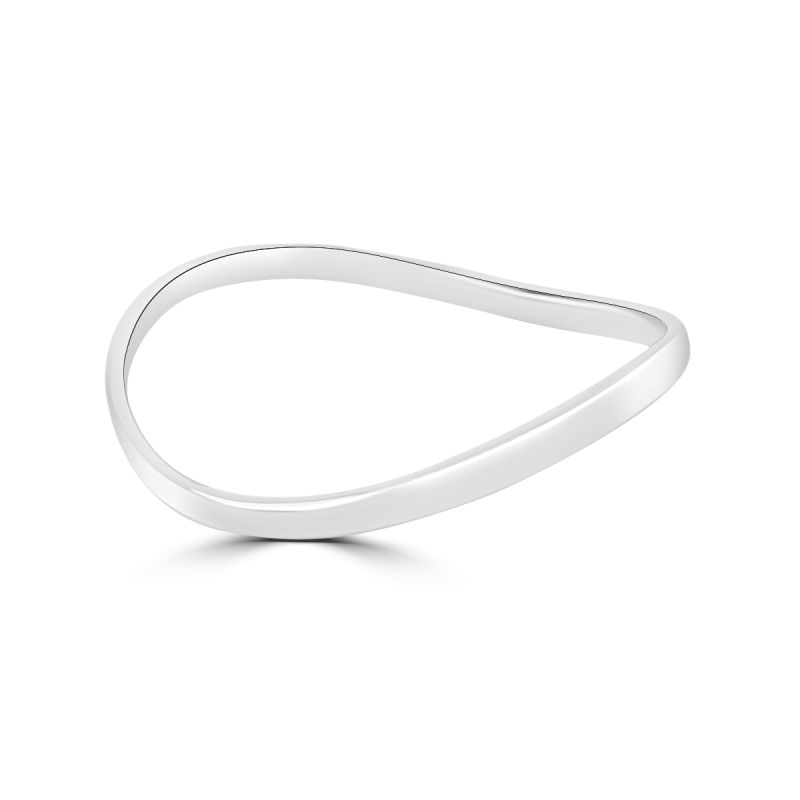 Silver Oval Infinity Bangle