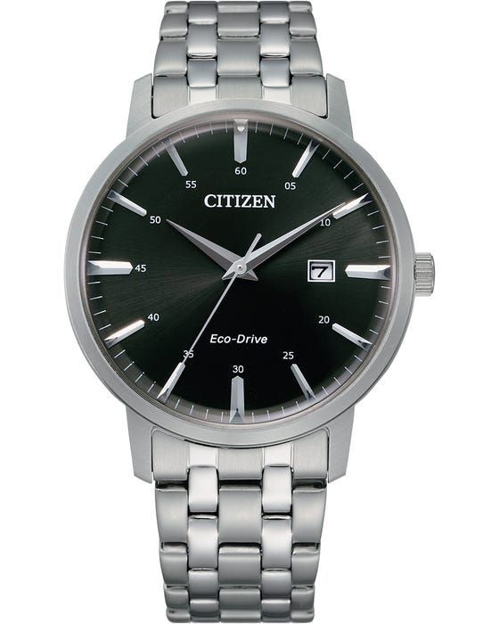 Citizen Eco-Drive Mens Black Dial Bracelet Watch  BM7460-88E